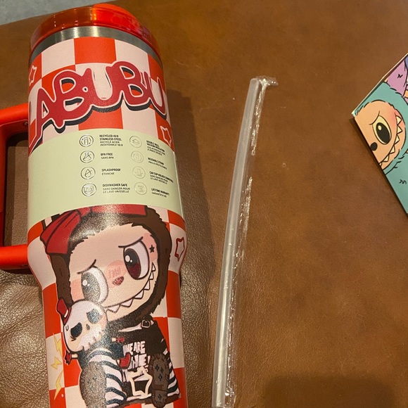Custom made Stanley Red and White Graphic Labubu Tumbler - Picture 3 of 5